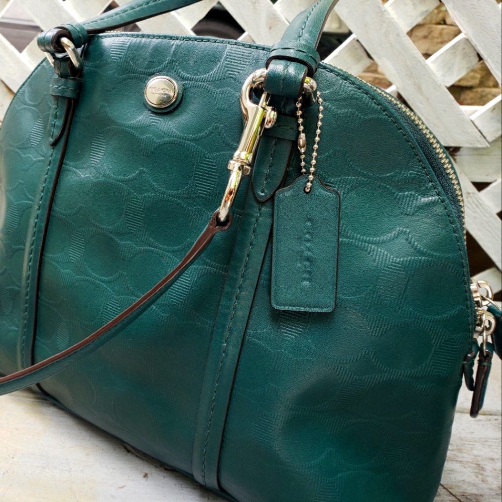 Coach Peyton Leather Dome Satchel